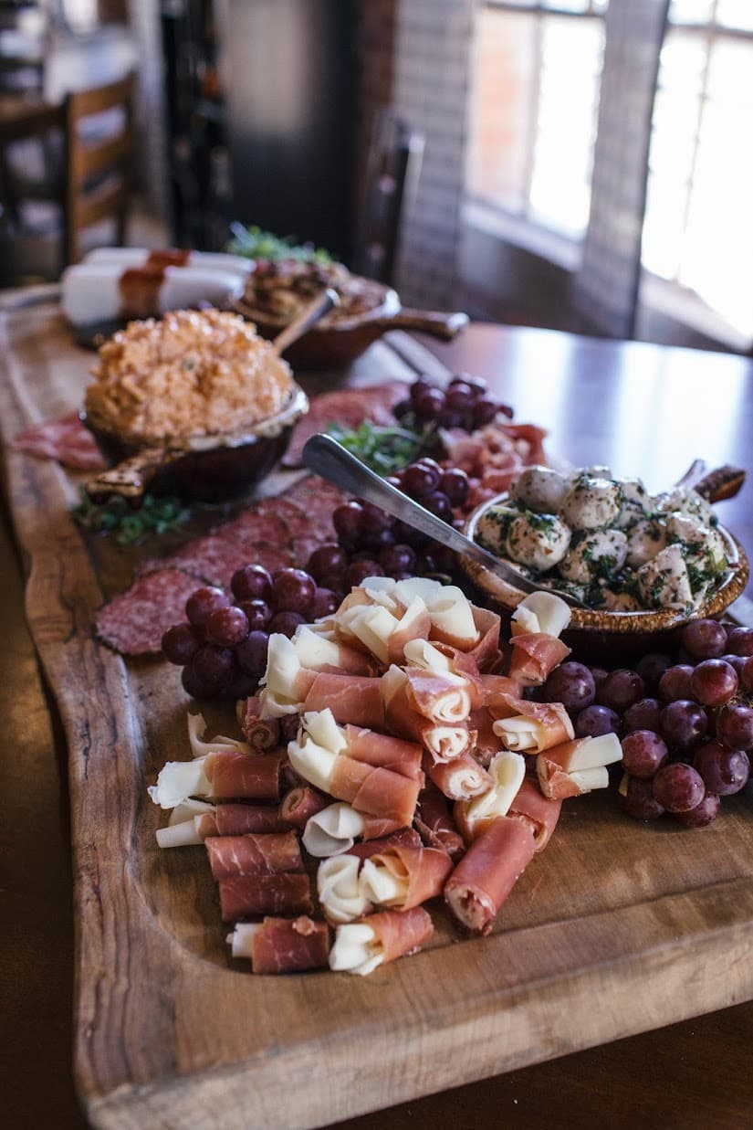 Charcuterie spread at Vin Master Charlotte